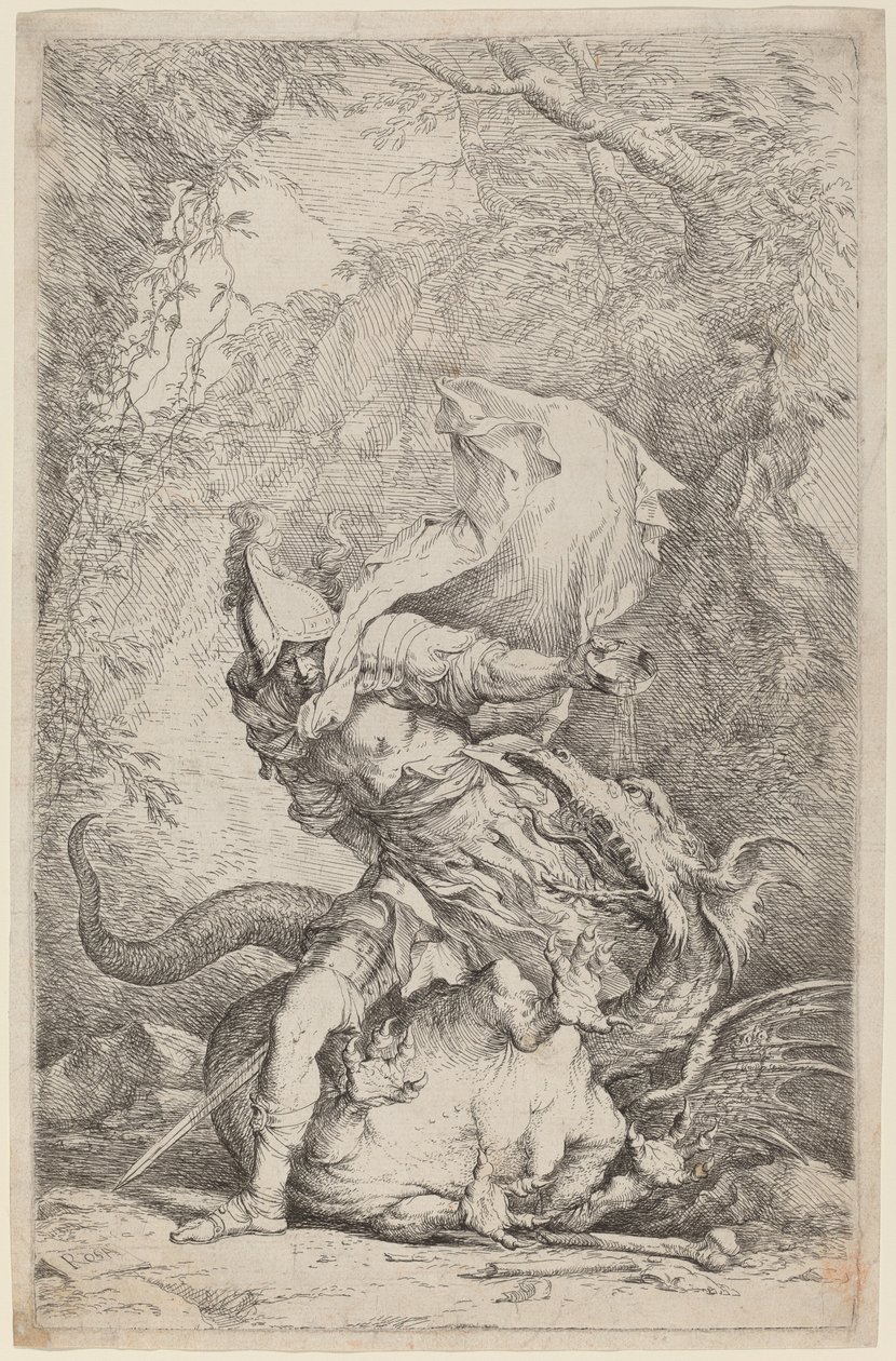 Jazon i smok autorstwa Salvator Rosa