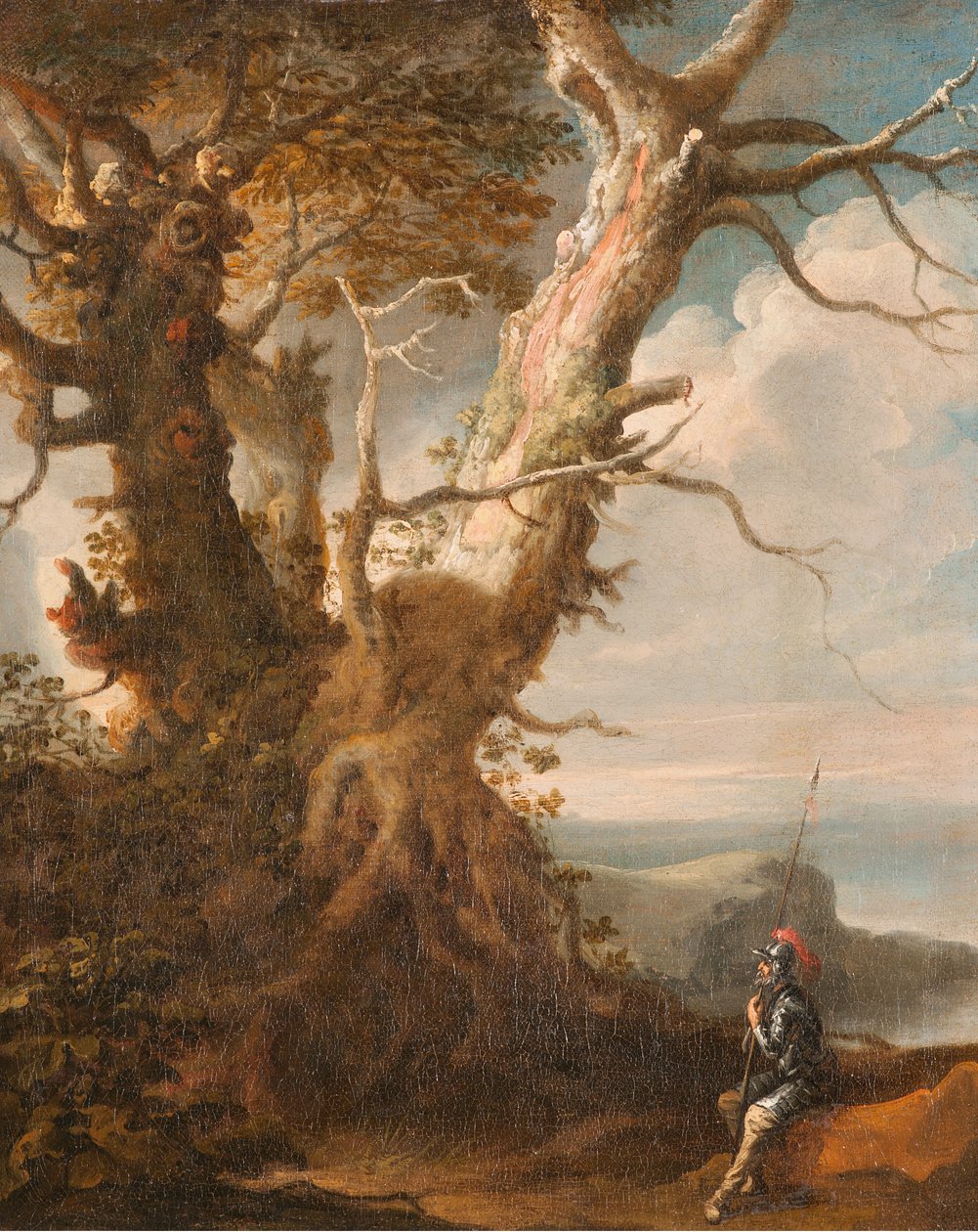 Krajobraz z Halberdier autorstwa Salvator Rosa
