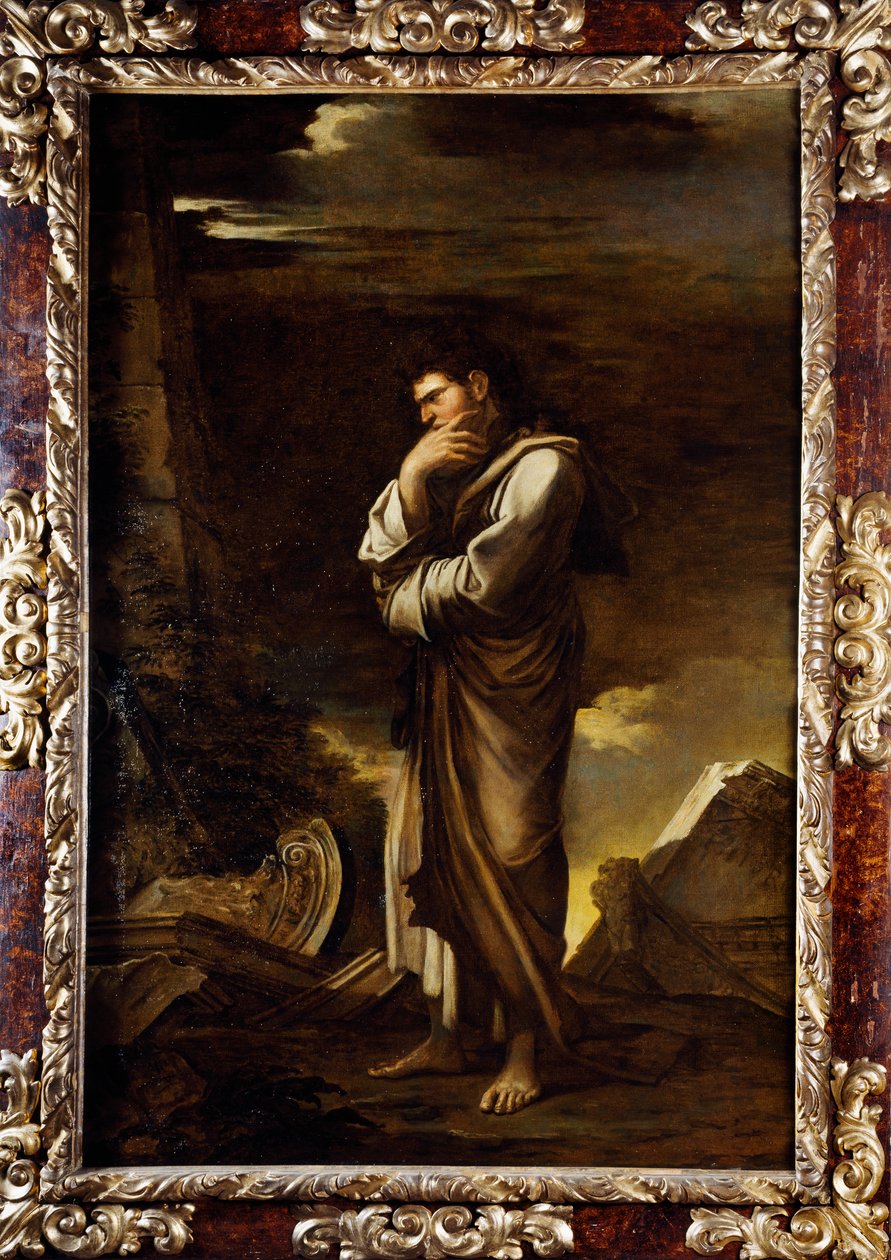 Marius medytujący wśród ruin Kartaginy, ok. autorstwa Salvator Rosa