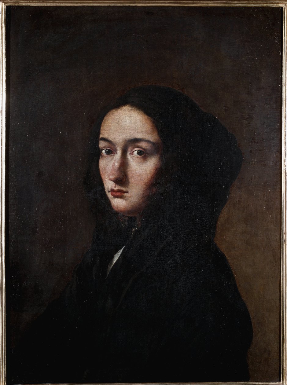 Portret żony artysty Lukrecji (olej na płótnie) autorstwa Salvator Rosa