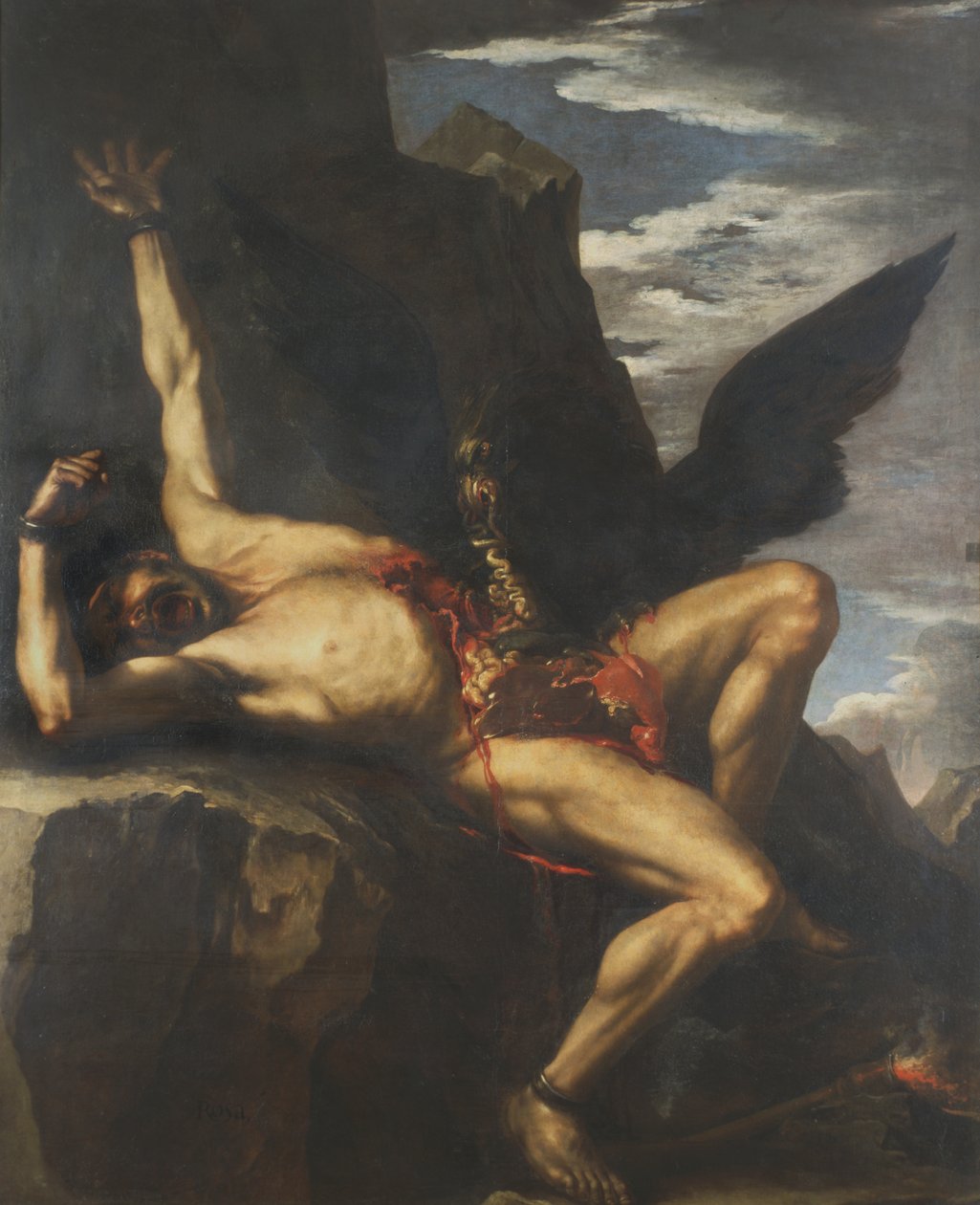 Prometeusz i sęp autorstwa Salvator Rosa