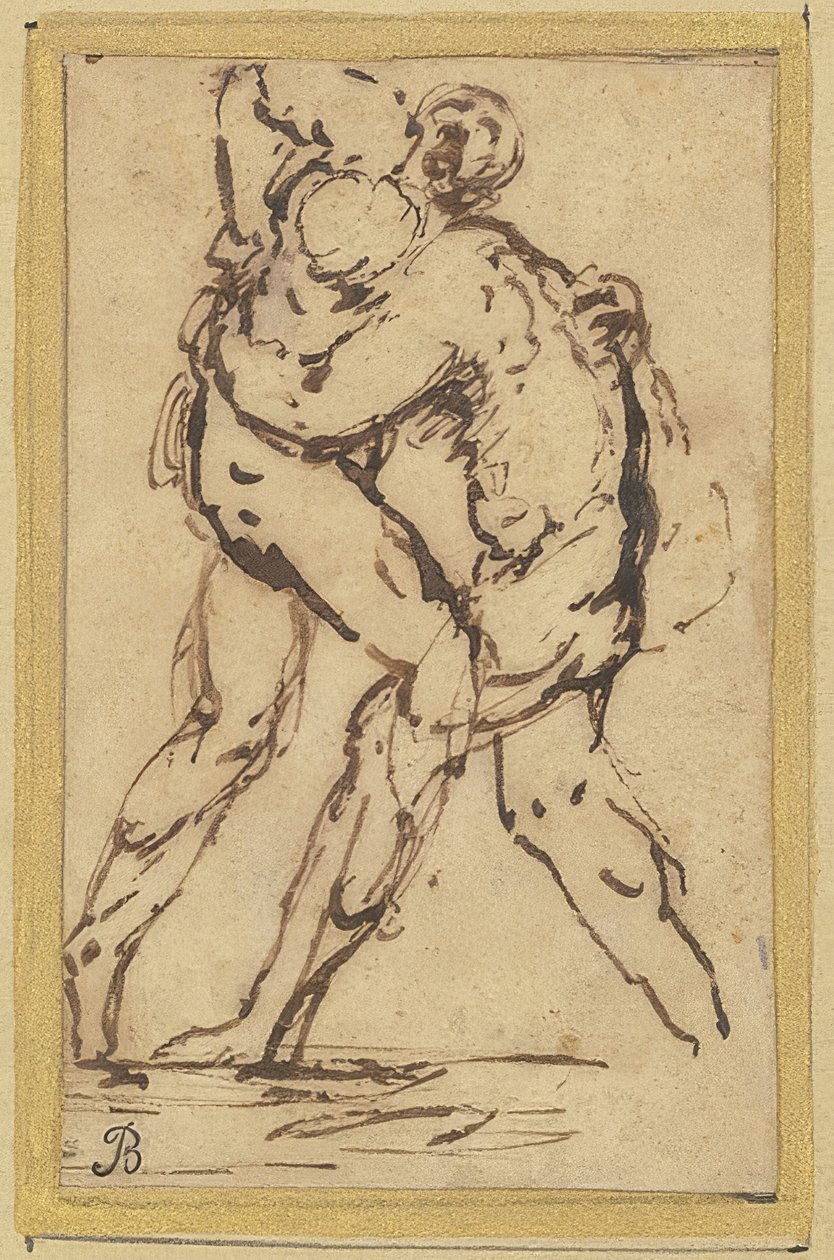 Ringkämpfer autorstwa Salvator Rosa