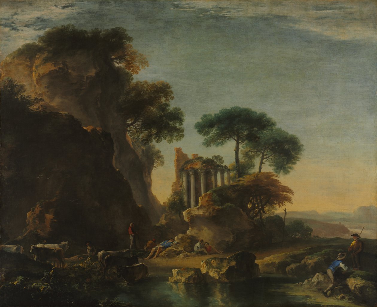 Ruiny w skalistym krajobrazie autorstwa Salvator Rosa