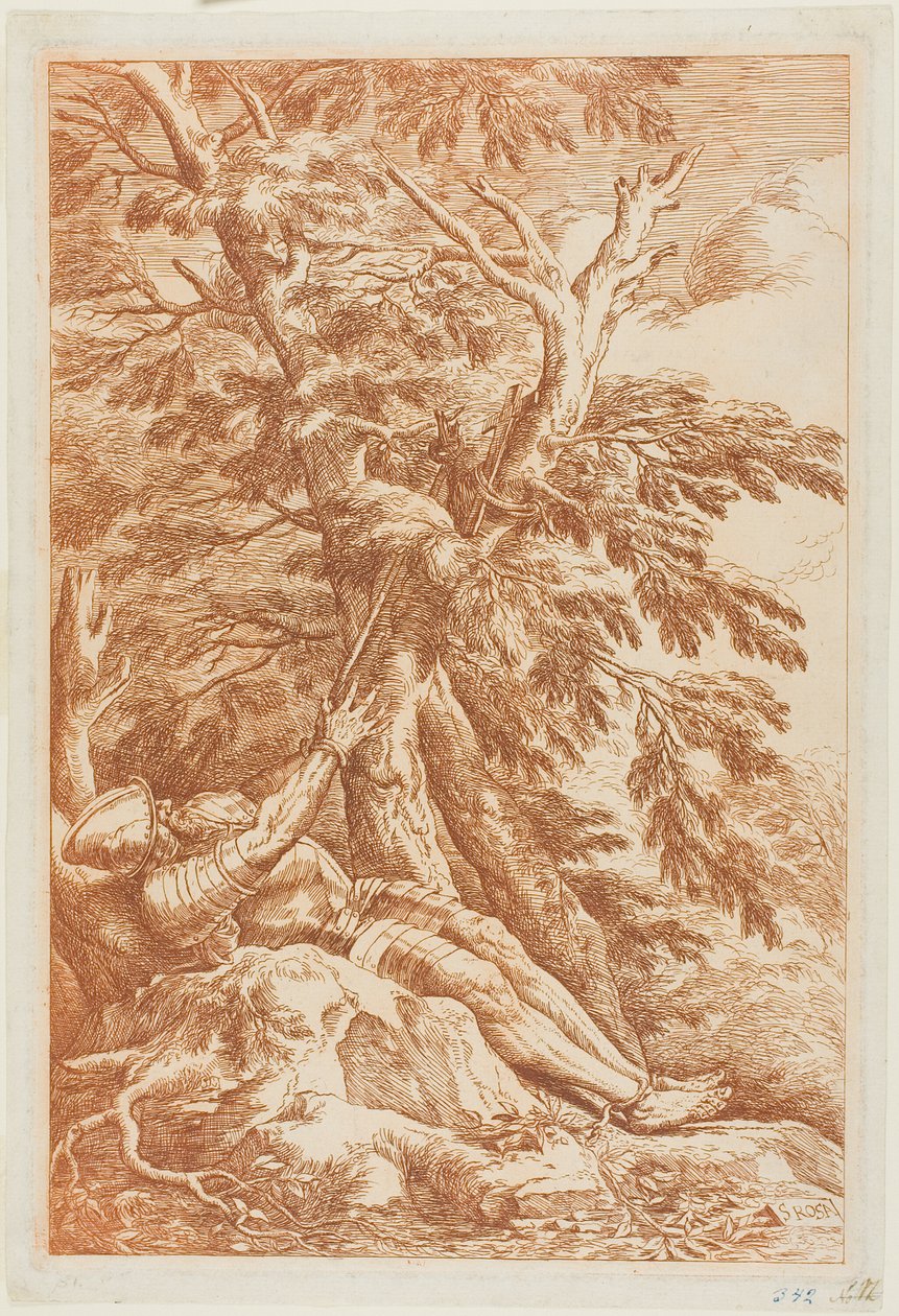 Św. Wilhelm z Maleval autorstwa Salvator Rosa