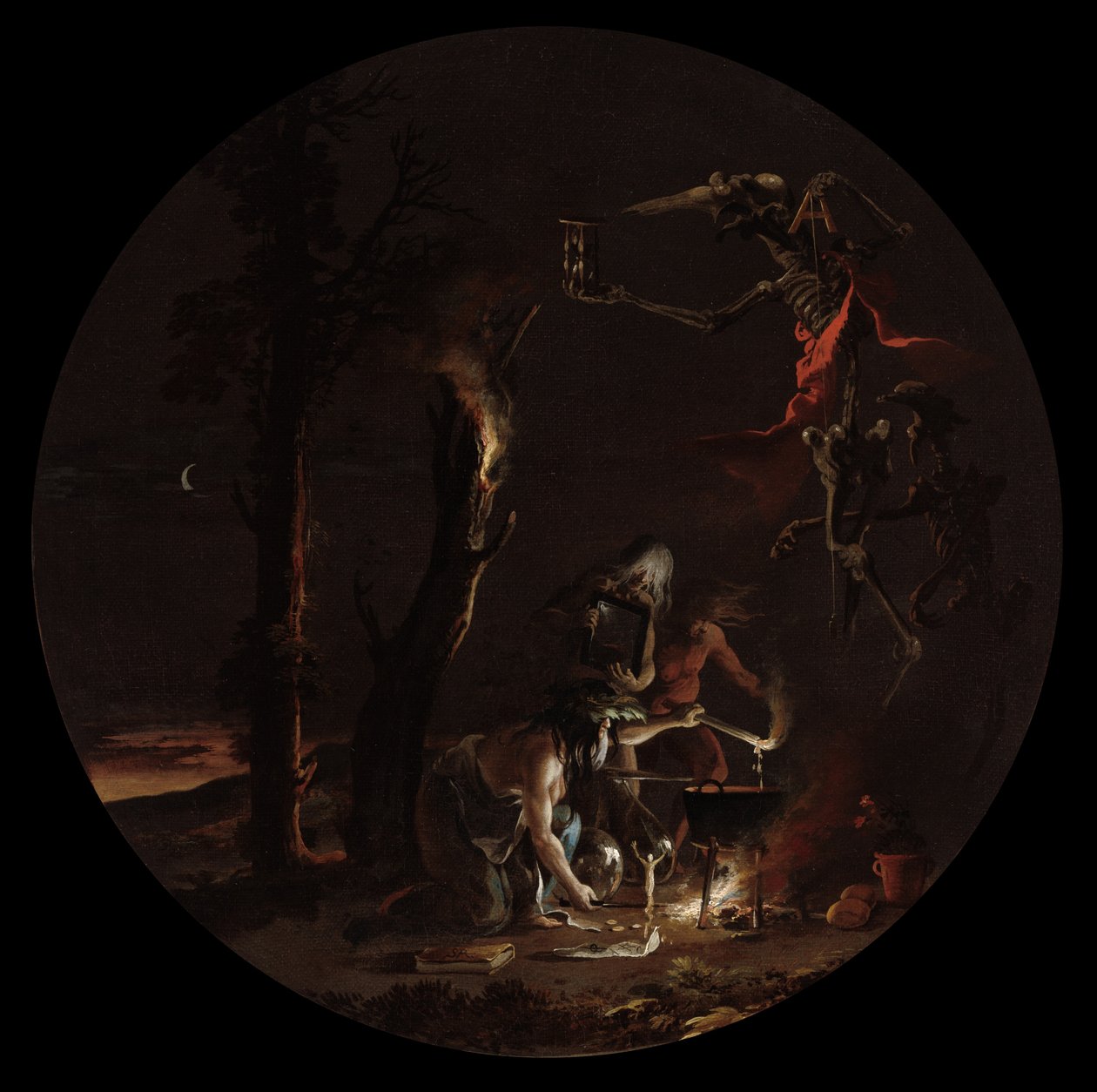 Sceny czarów: Wieczór, ok. 1645-49 (olej na płótnie) autorstwa Salvator Rosa