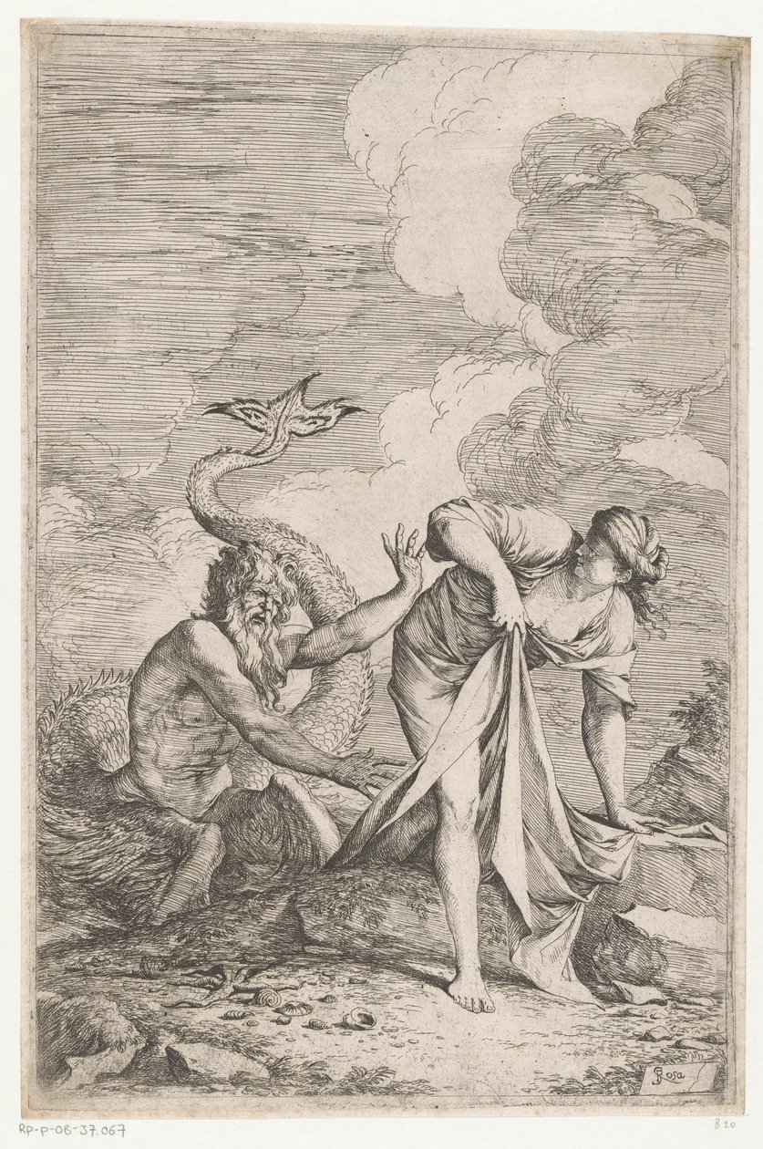 Scylla ucieka przed Glaucus autorstwa Salvator Rosa
