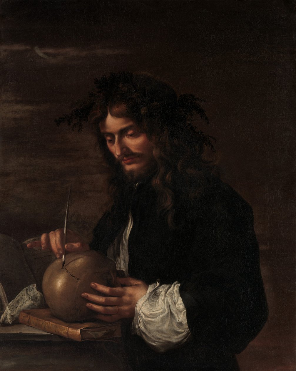 Autoportret, ok. 1647 (olej na płótnie) autorstwa Salvator Rosa