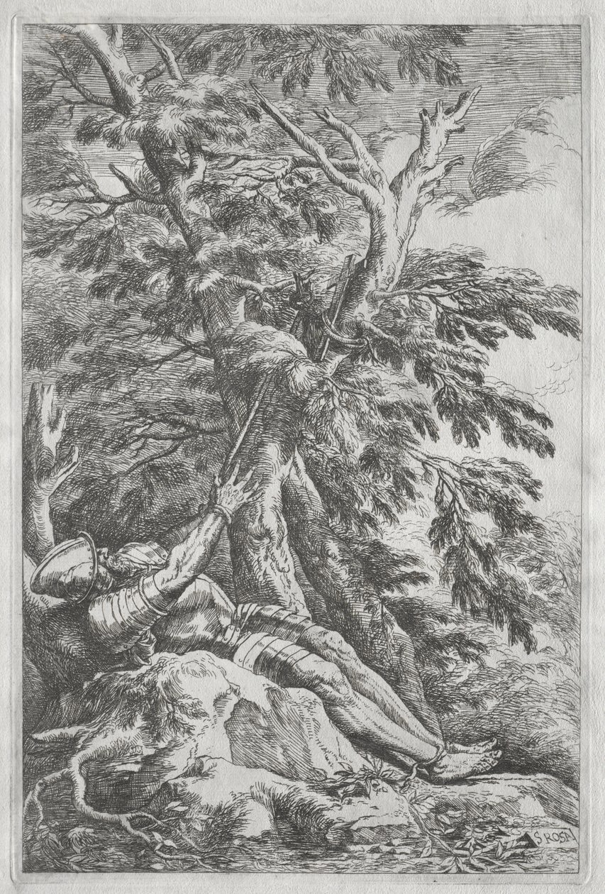 Św. Wilhelm Pustelnik autorstwa Salvator Rosa