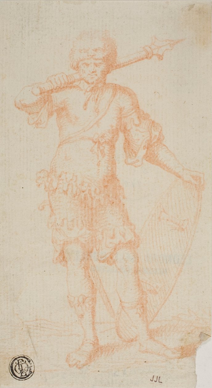 Stojący wojownik autorstwa Salvator Rosa