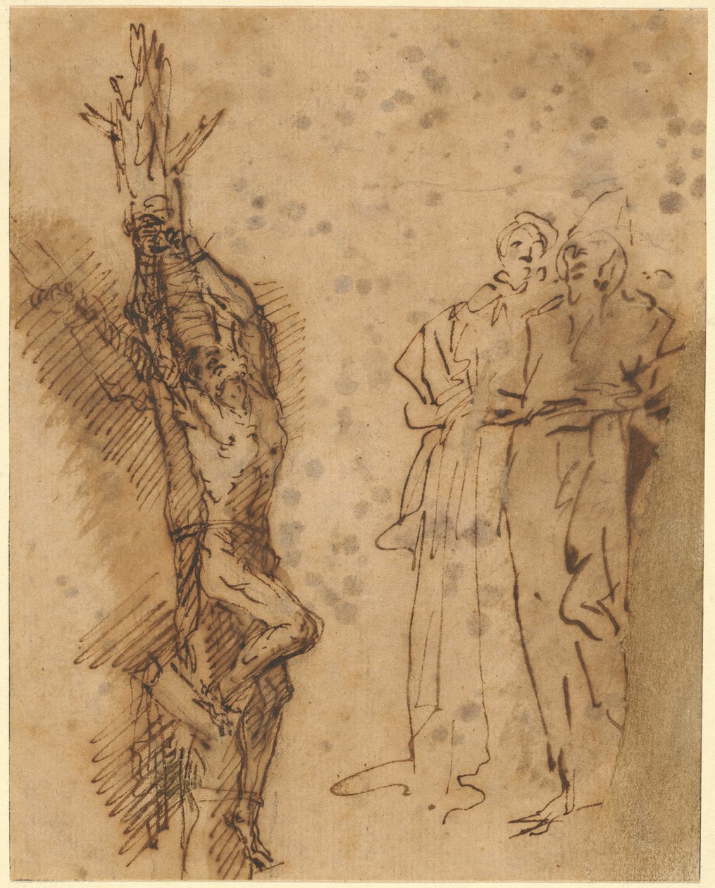 Studium Ukrzyżowania Polikratesa autorstwa Salvator Rosa