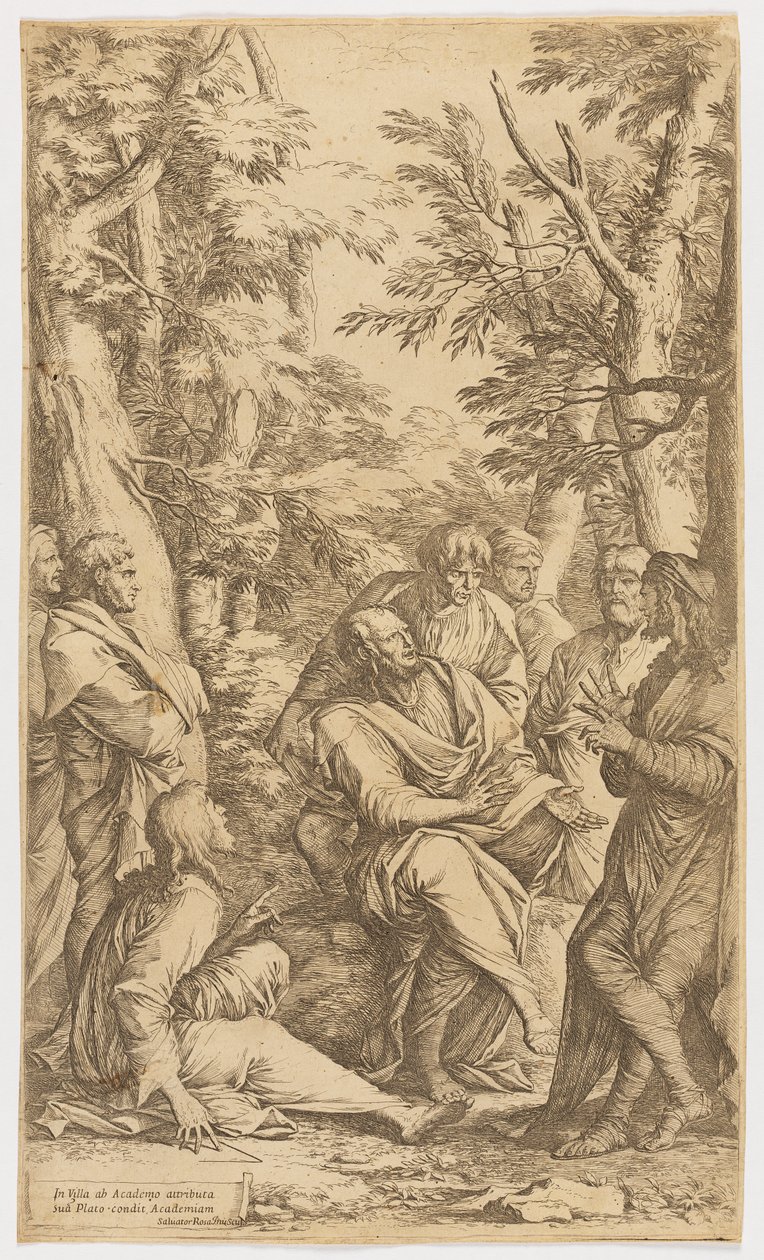 Akademia Platona autorstwa Salvator Rosa