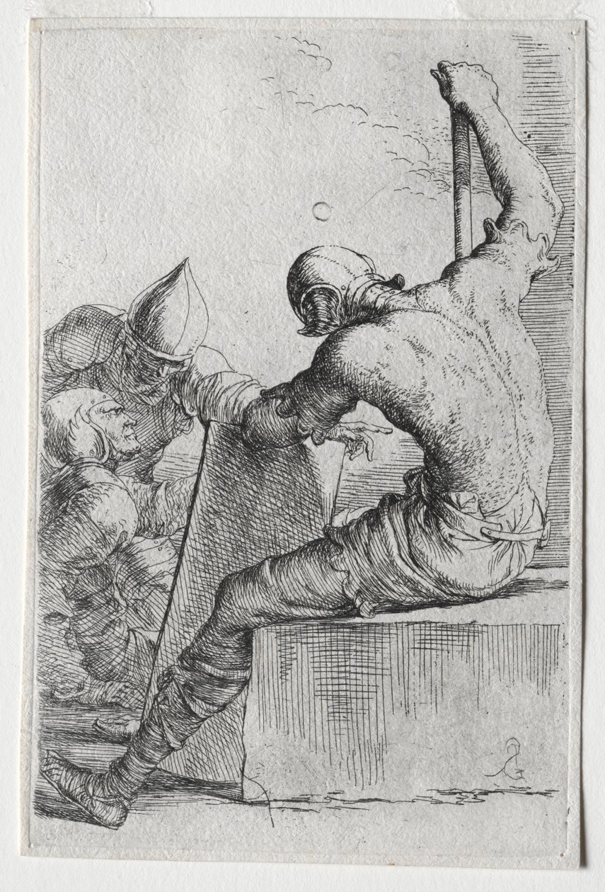 Seria figurek: Figurka, 1656-57. autorstwa Salvator Rosa