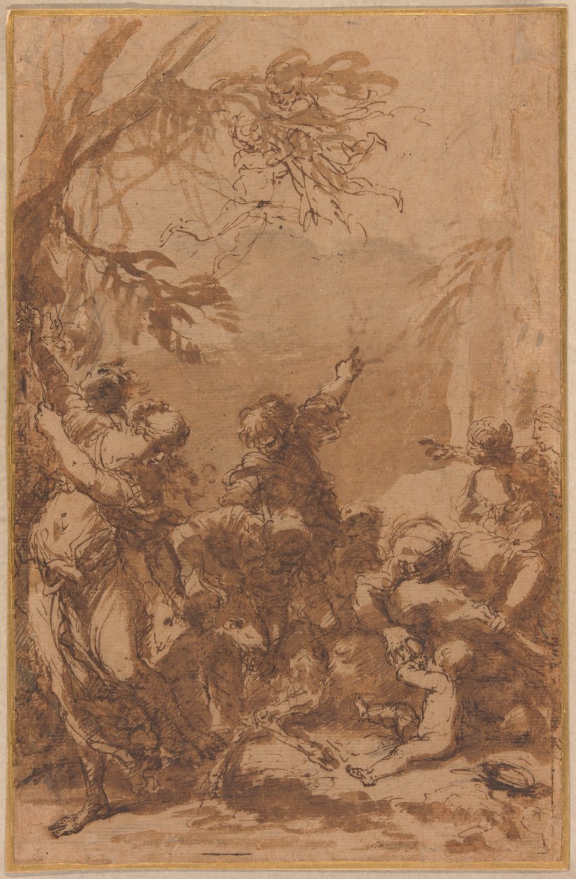 Pielęgnowanie Jowisza autorstwa Salvator Rosa