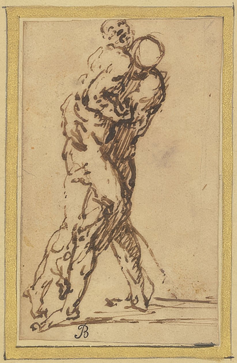 Dwóch zapaśników autorstwa Salvator Rosa