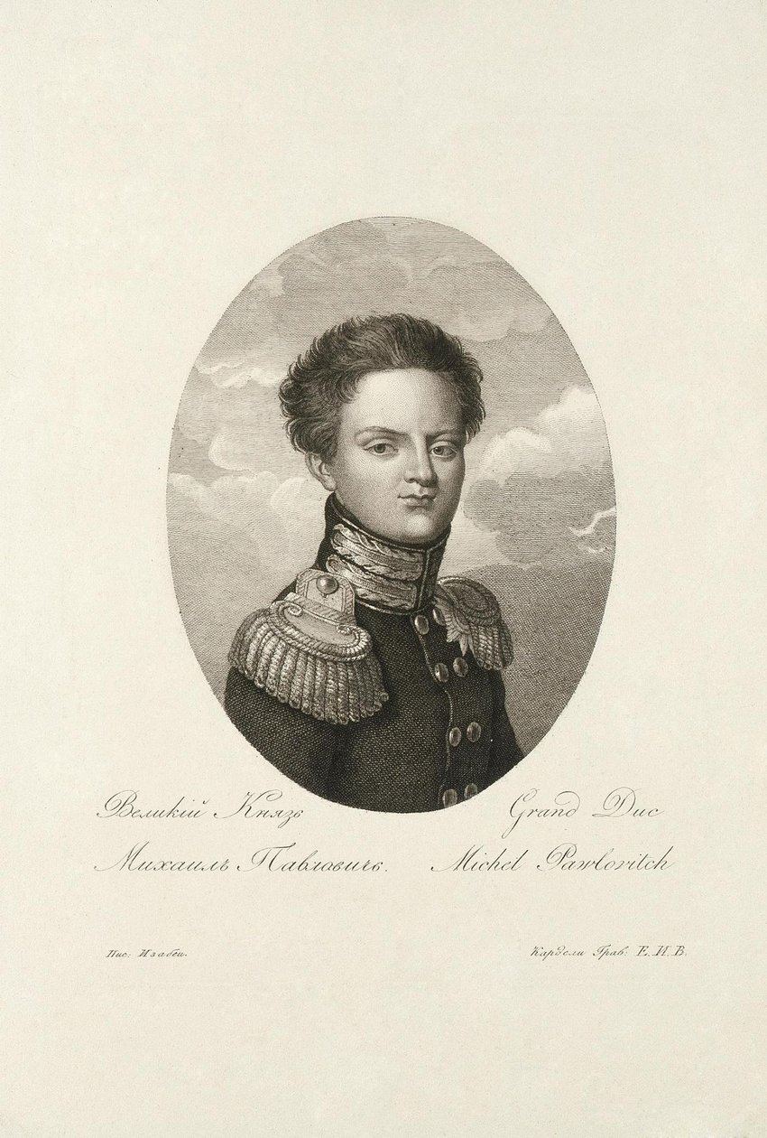 Wielki Książę Michał Pawłowicz Rosji 1798-1849, 1814 autorstwa Salvatore Cardelli