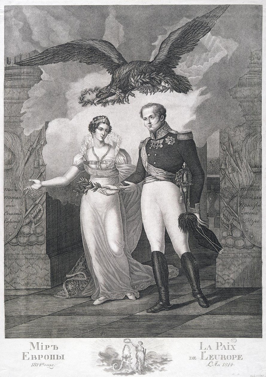 Alegoria Pokoju Europy, 1814 autorstwa Salvatore Cardelli