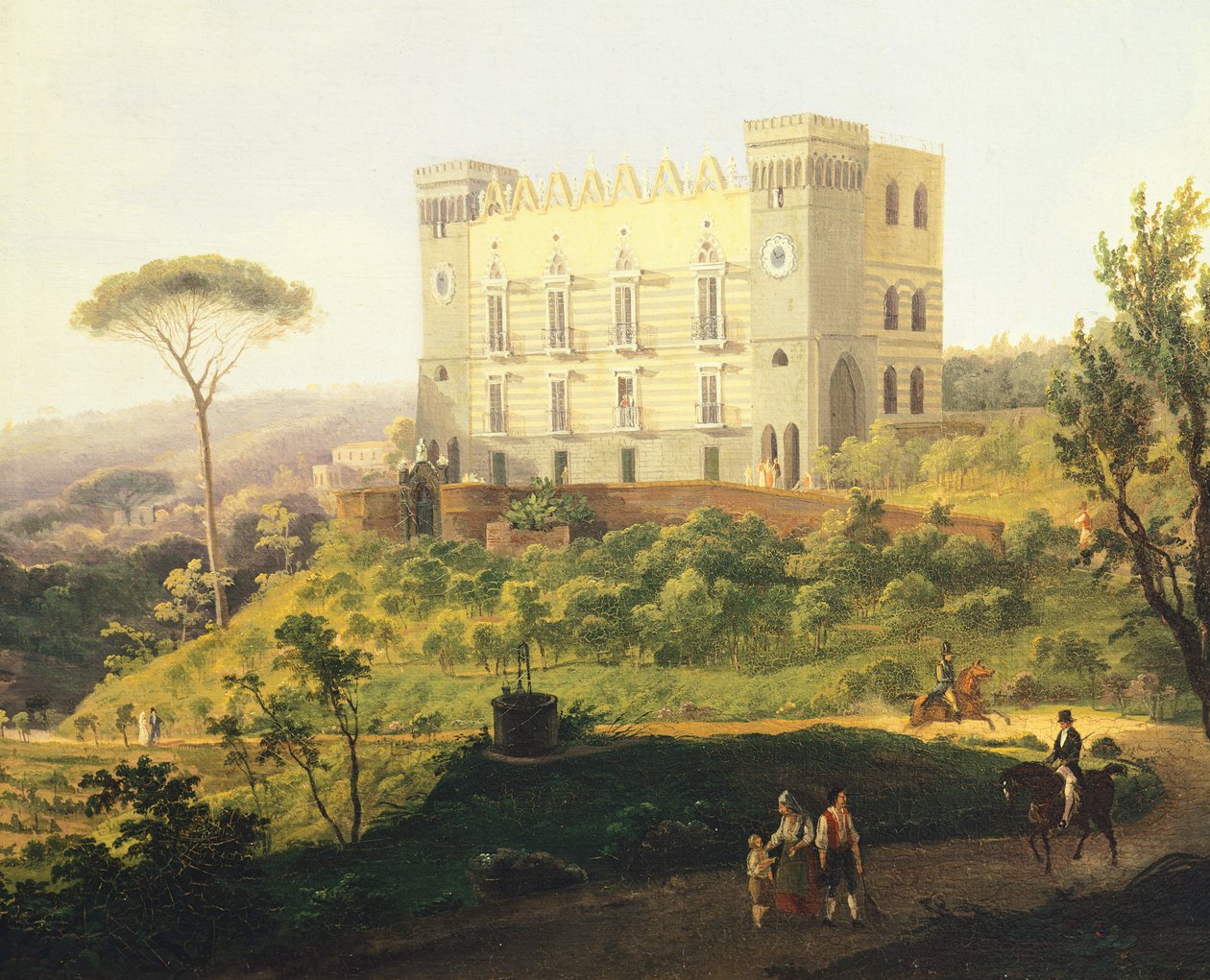 Villa Ruffo w Capodimonte, autorstwa Salvatore Fergola (1799-1874), Włochy autorstwa Salvatore Fergola