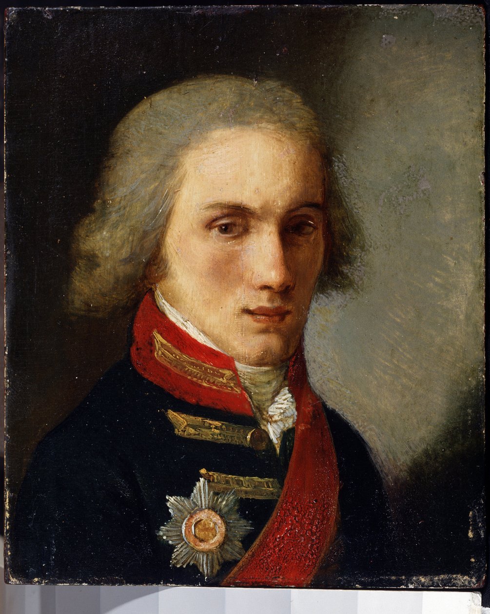 Portret pisarza hrabiego Piotra Andrejewicza Wiazemskiego (Pierre Wiazemsky) (1792-1878) (Portret autora hrabiego Piotra Wiazemskiego). Obraz Salvatore Tonci (1756-1844). Olej na tekturze autorstwa Salvatore Tonci