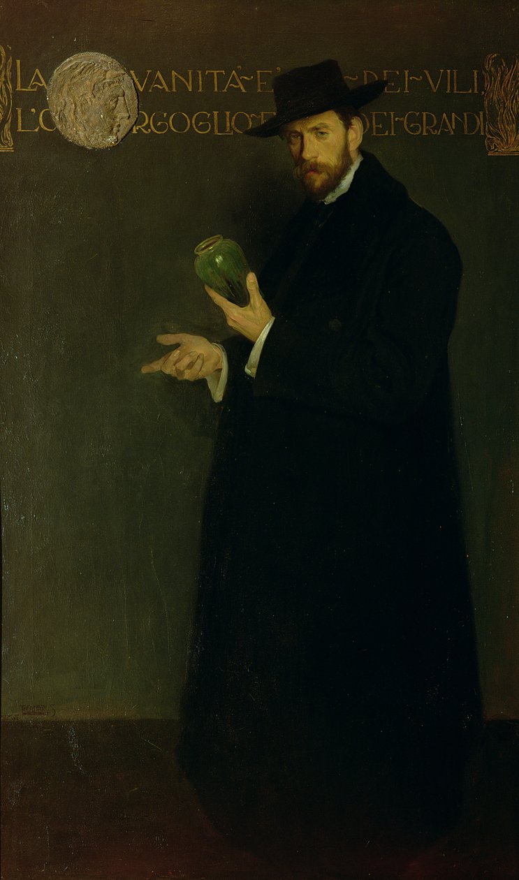 Portret Galileusza Chiniego (1873-1956) (olej na płótnie) autorstwa Salvino Tofanari