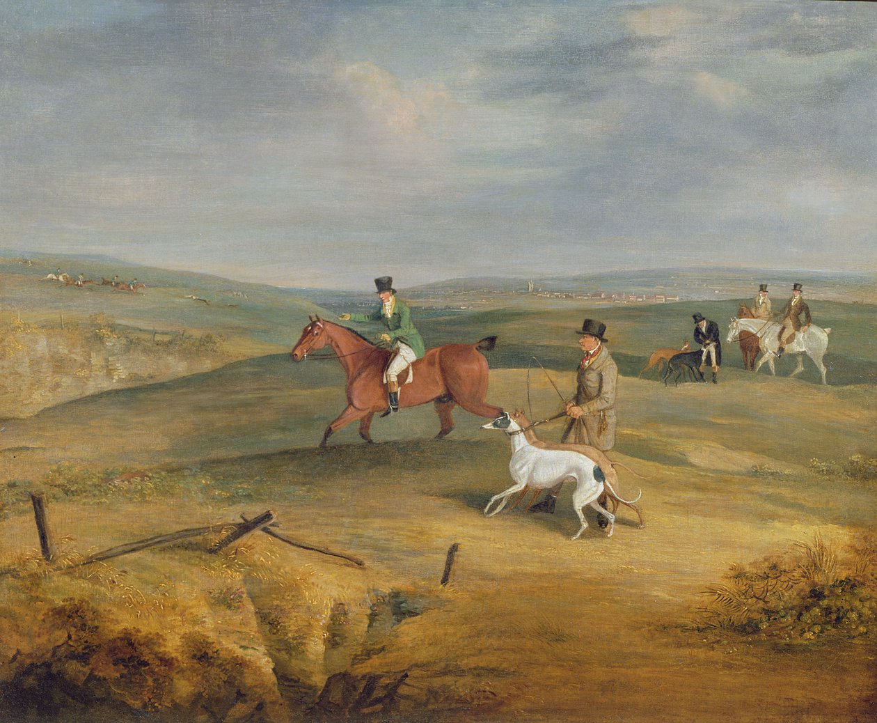 Coursing: znalezienie zająca (patrz też 444841, 444843) autorstwa Samuel Henry Alken