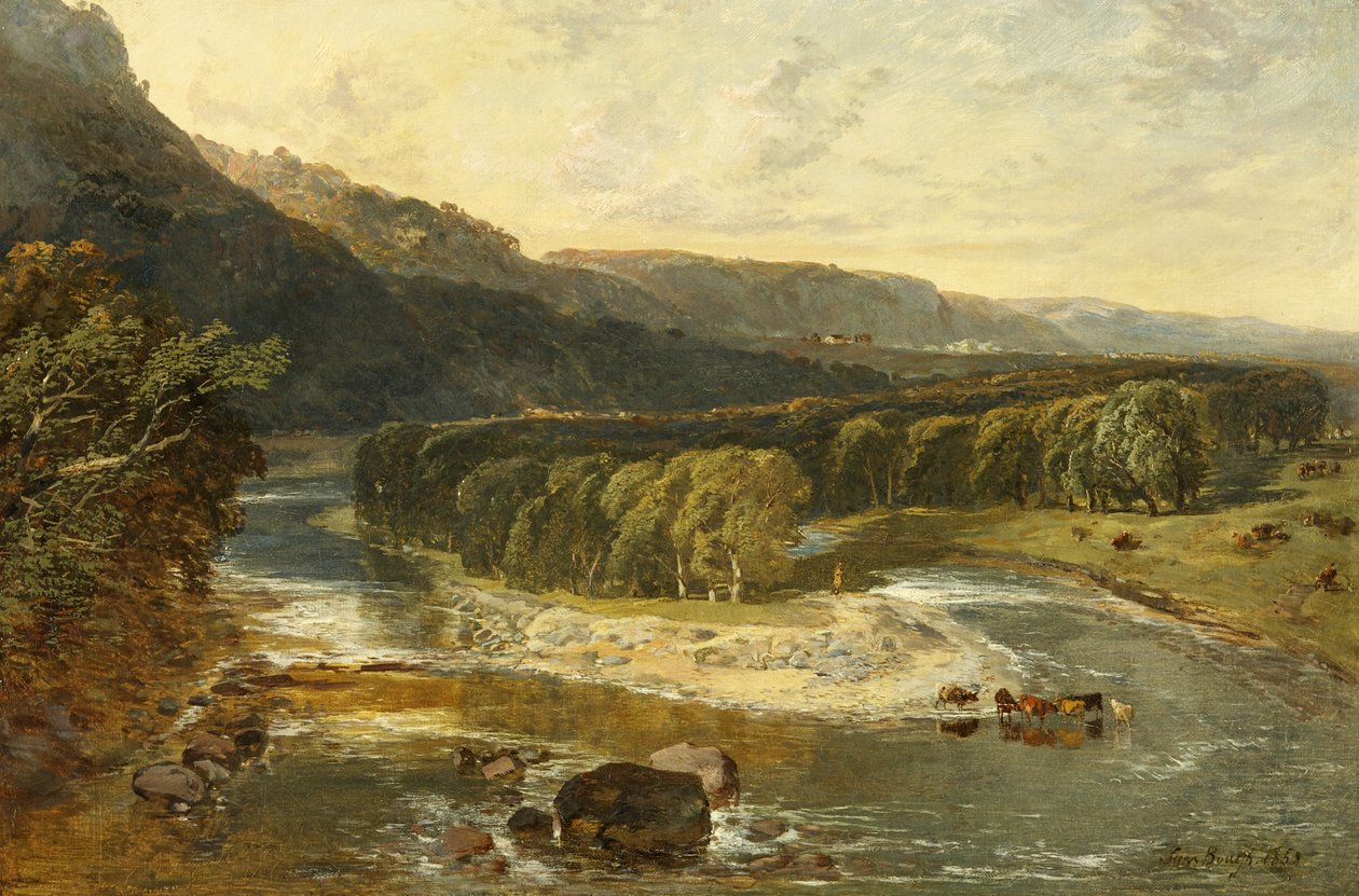 Zakole rzeki, 1858 autorstwa Samuel Bough