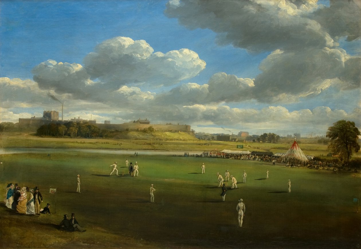 Mecz krykieta w Edenside, Carlisle, c.1844 autorstwa Samuel Bough