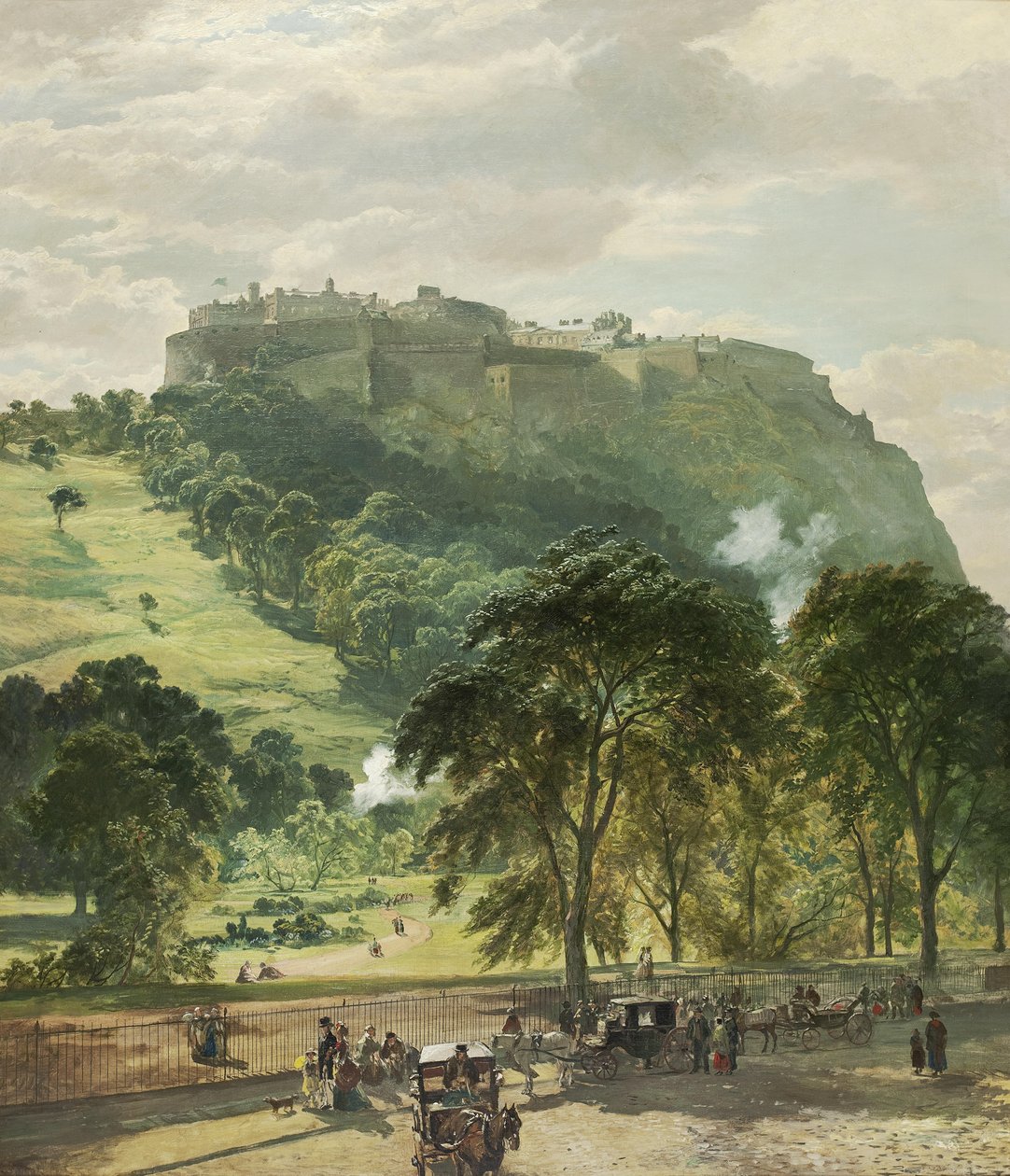 Zamek w Edynburgu z Princes Street autorstwa Samuel Bough