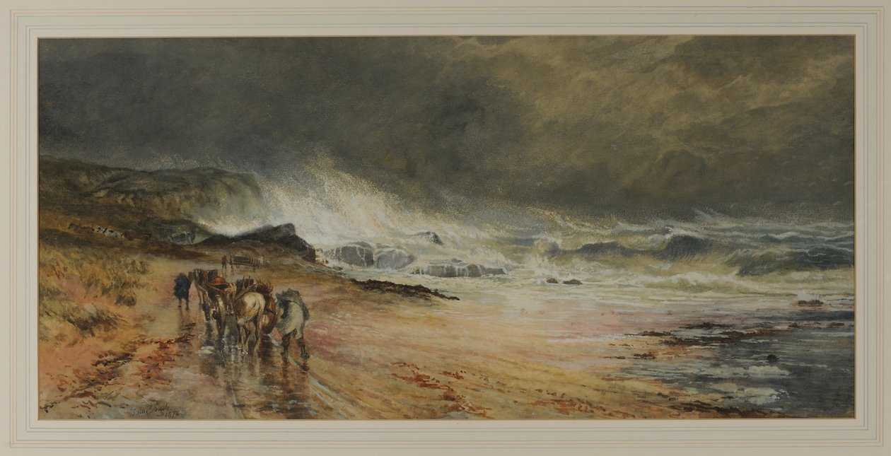 Burza w Zatoce, 1874 (wc na papierze) autorstwa Samuel Bough