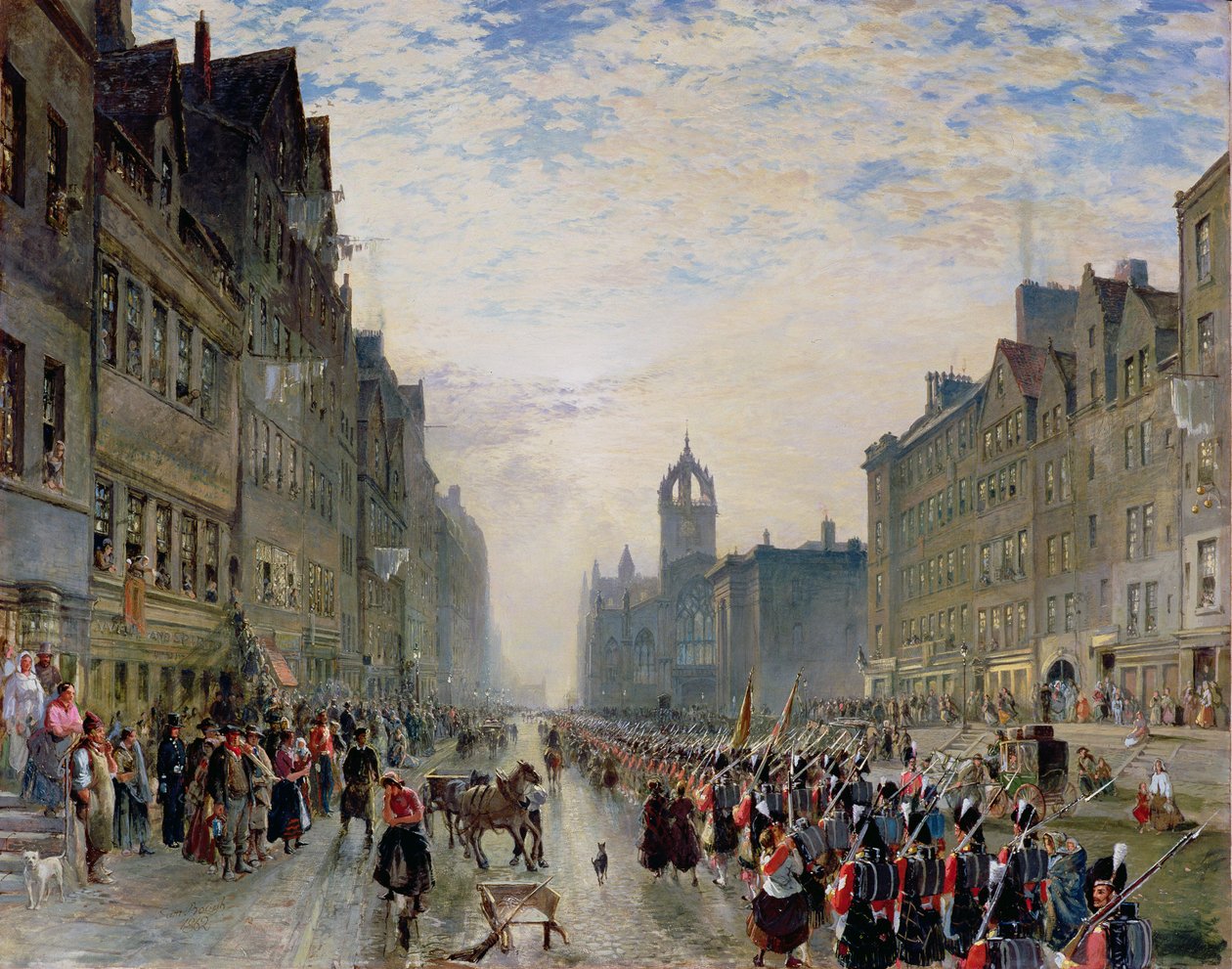 High Street, Edynburg autorstwa Samuel Bough
