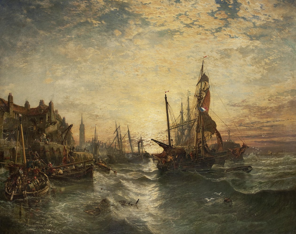 Fife West Wemyss Harbour autorstwa Samuel Bough