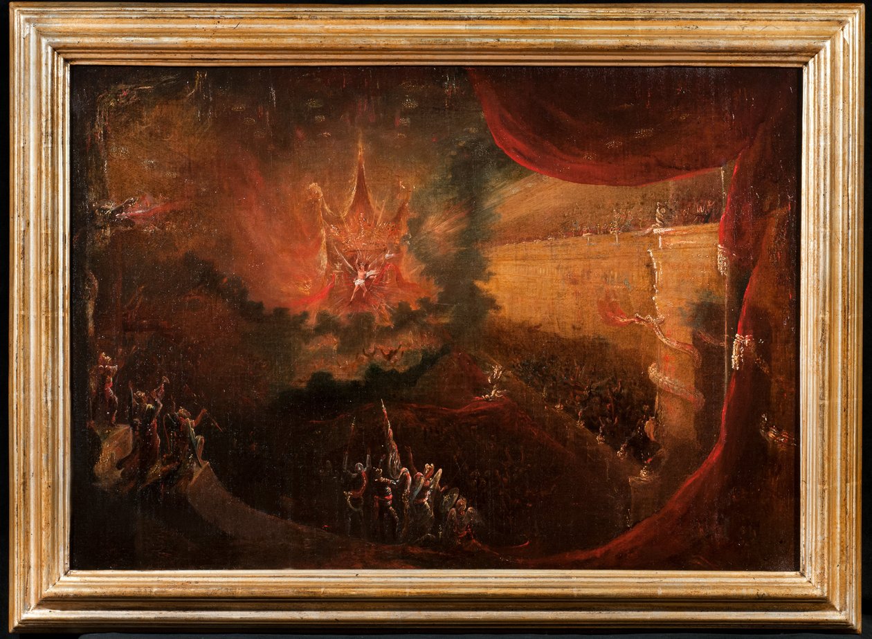 Szatan na tronie w piekle autorstwa Samuel Colman