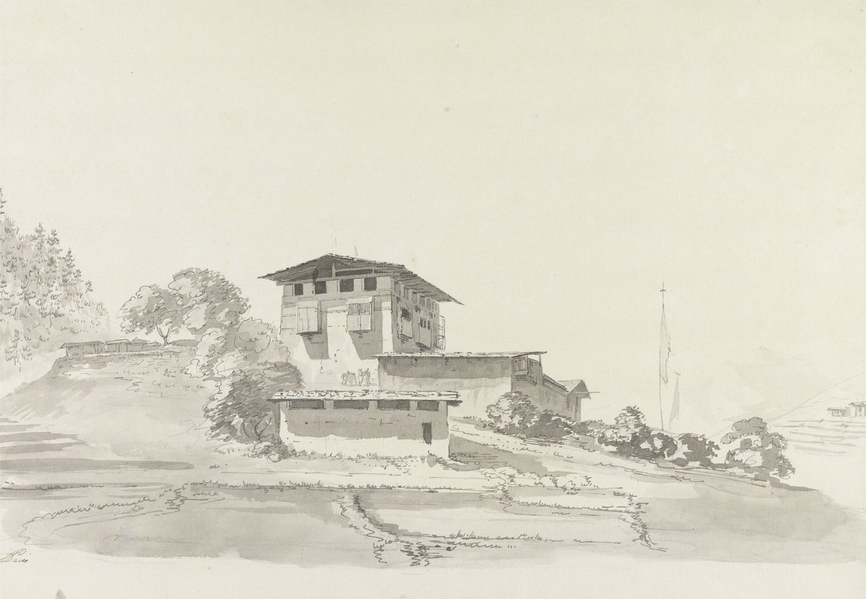 Wankaka, Uganda 1783 (wc i grafit na papierze) autorstwa Samuel Davis