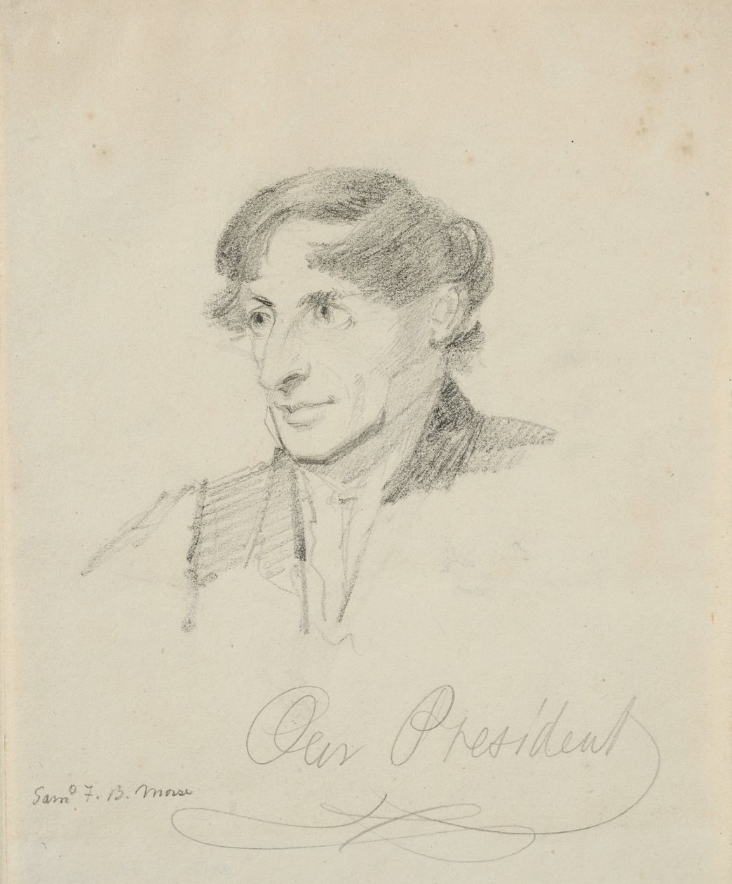 Nasz Prezes, John Tyler, 1842 (grafit na kremowym papierze tkanym) autorstwa Samuel Finley Breese Morse