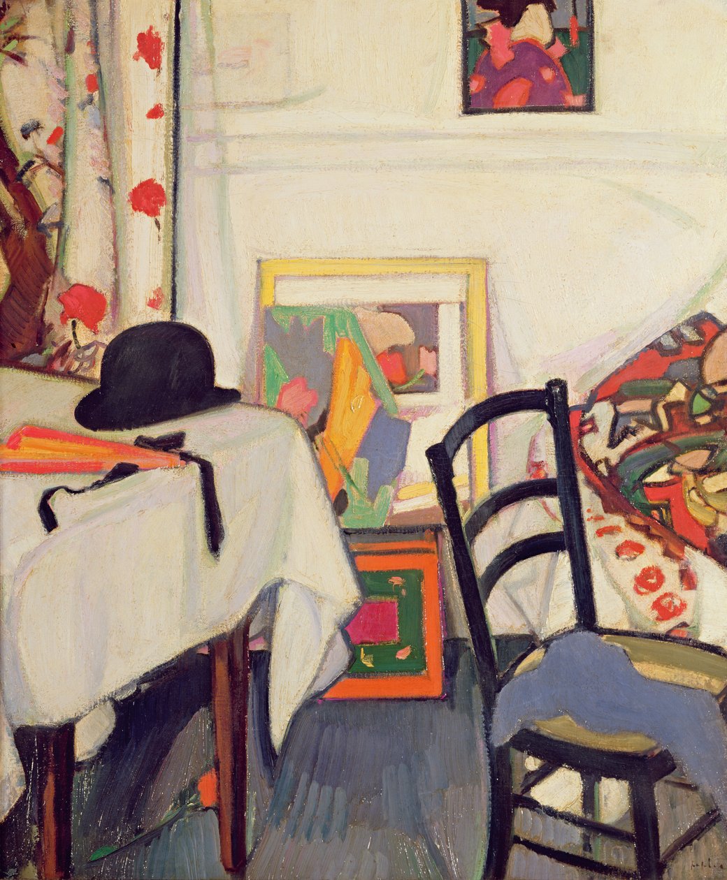 Wnętrze z japońskim wentylatorem, ok. 1915 autorstwa Samuel John Peploe