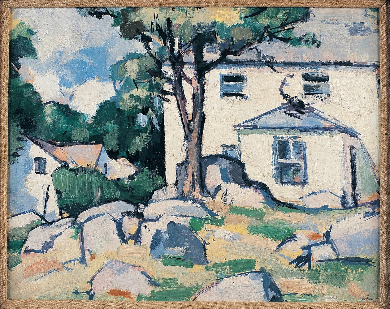 Krajobraz z domem autorstwa Samuel John Peploe