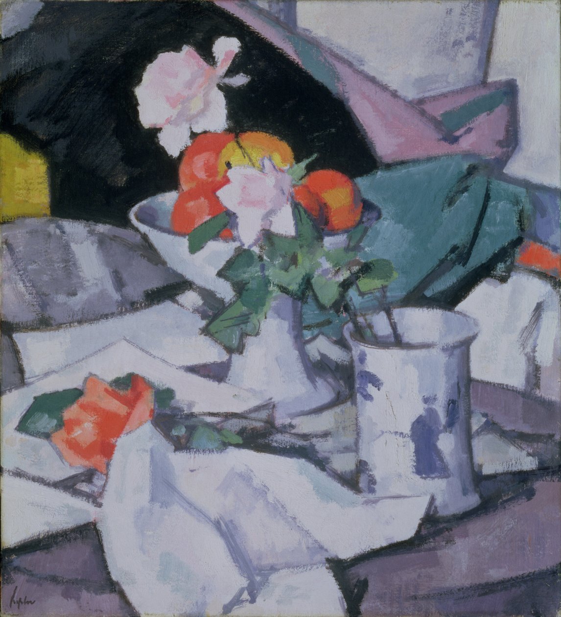 Martwa Natura, Róże i Chiński Jar autorstwa Samuel John Peploe