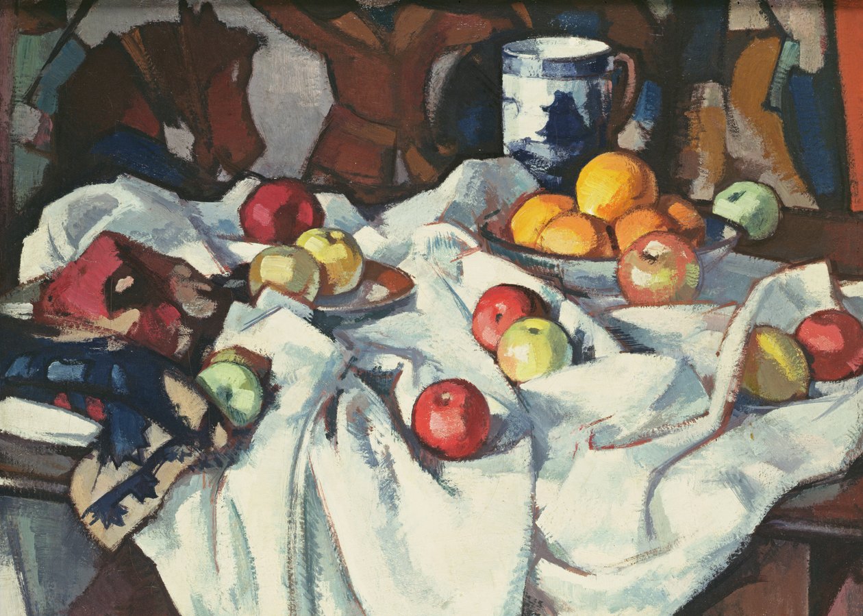 Martwa natura z pomarańczy i jabłek autorstwa Samuel John Peploe