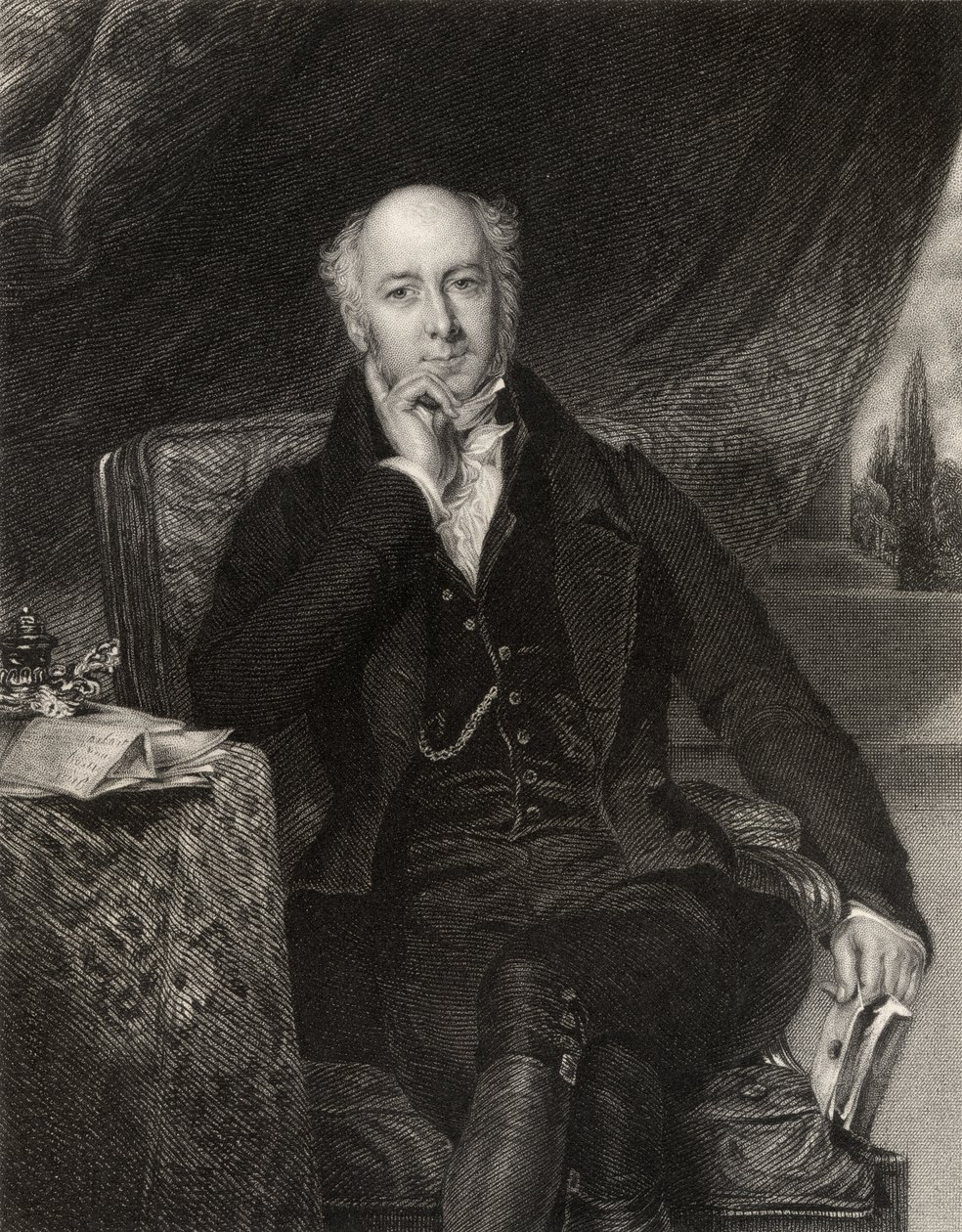 Sir Charles Mansfield Clarke, grawerowane przez J. Cochrana, z „Narodowej Galerii Portretów, Tom I”, wydanej ok. 1820 r. autorstwa Samuel Lane