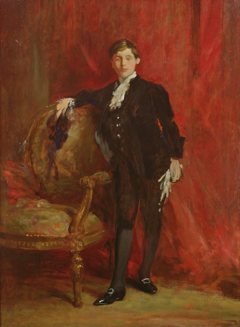 Lord Michelham przebrany za Pageboy, na koronację Jerzego V, c.1910 autorstwa Samuel Luke Fildes