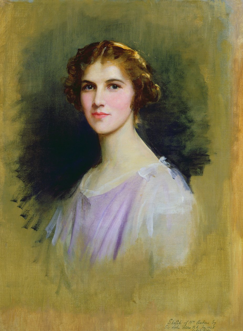Szkic do portretu pani Ackers, 1925 autorstwa Samuel Luke Fildes