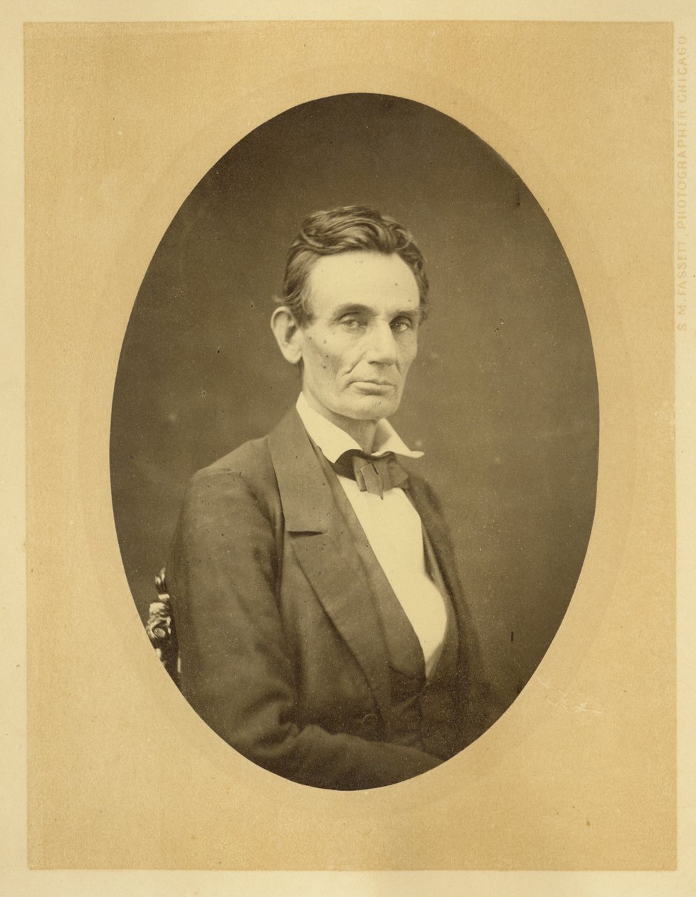 Portret Abrahama Lincolna, 1859 (fot. bw) autorstwa Samuel Montague Fassett