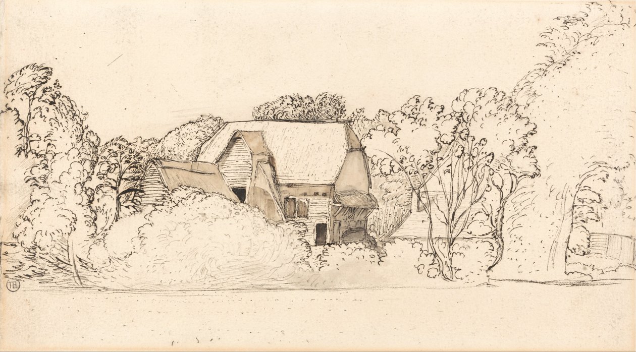 Starożytna stodoła w Shoreham autorstwa Samuel Palmer