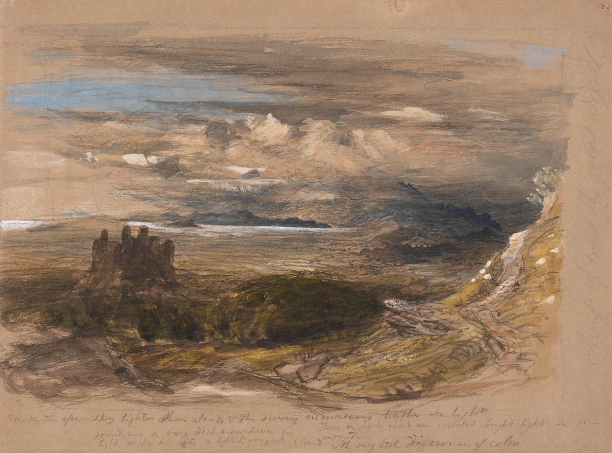 Zamek Harlech autorstwa Samuel Palmer