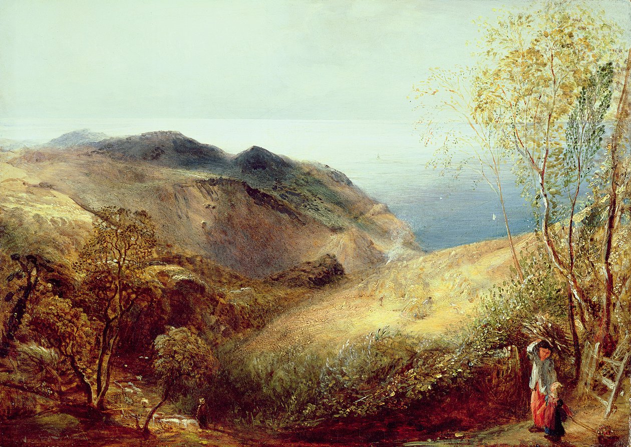 Na Chalden Down, Dorset, ok. 1834-35 autorstwa Samuel Palmer