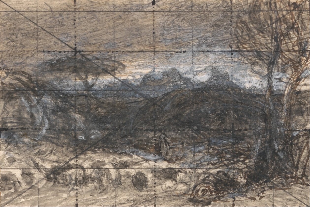 Otwieranie fałdy – wcześnie rano autorstwa Samuel Palmer