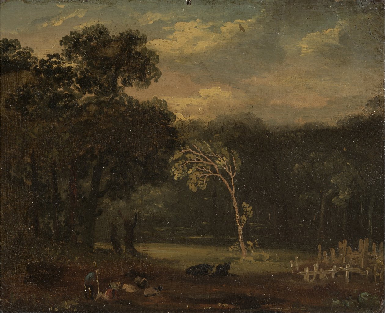 Szkic z natury w Sion Park autorstwa Samuel Palmer