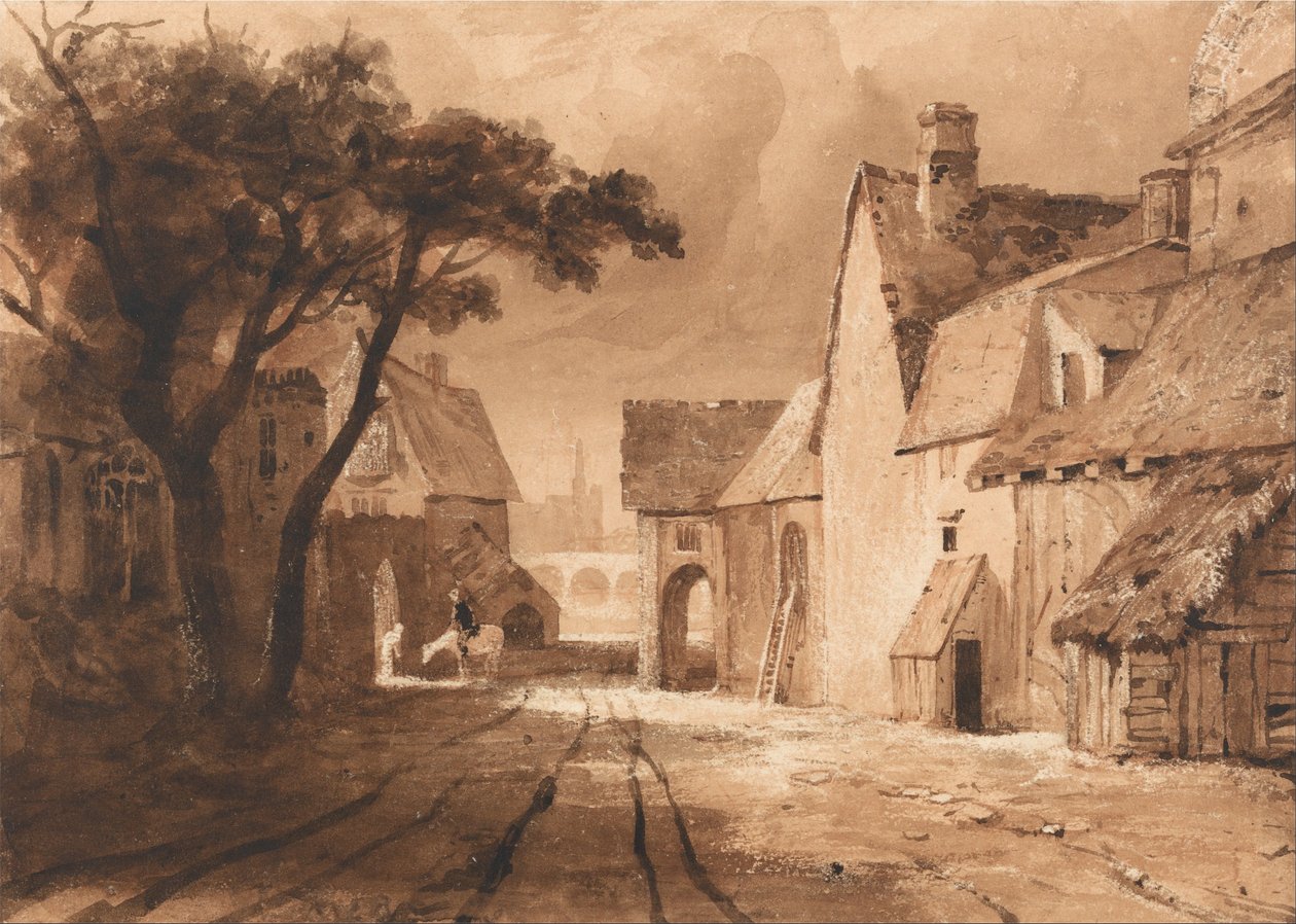 Studium starych budynków autorstwa Samuel Palmer