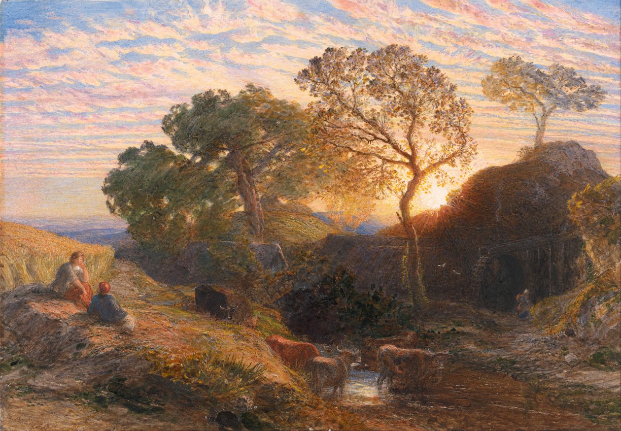 Zachód słońca autorstwa Samuel Palmer