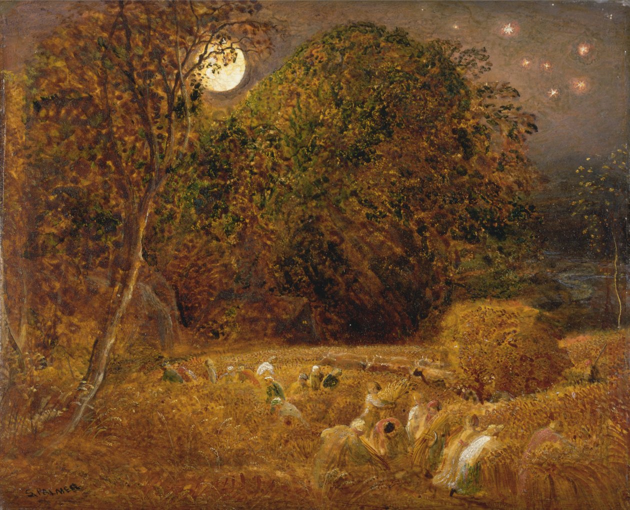 Księżyc żniw autorstwa Samuel Palmer