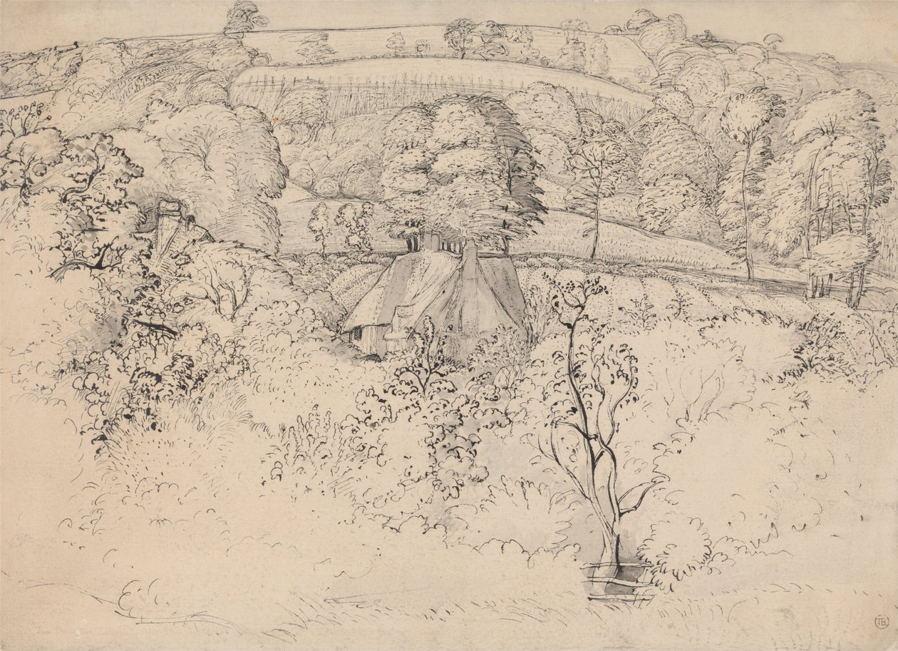 Prymitywna chata, Shoreham autorstwa Samuel Palmer